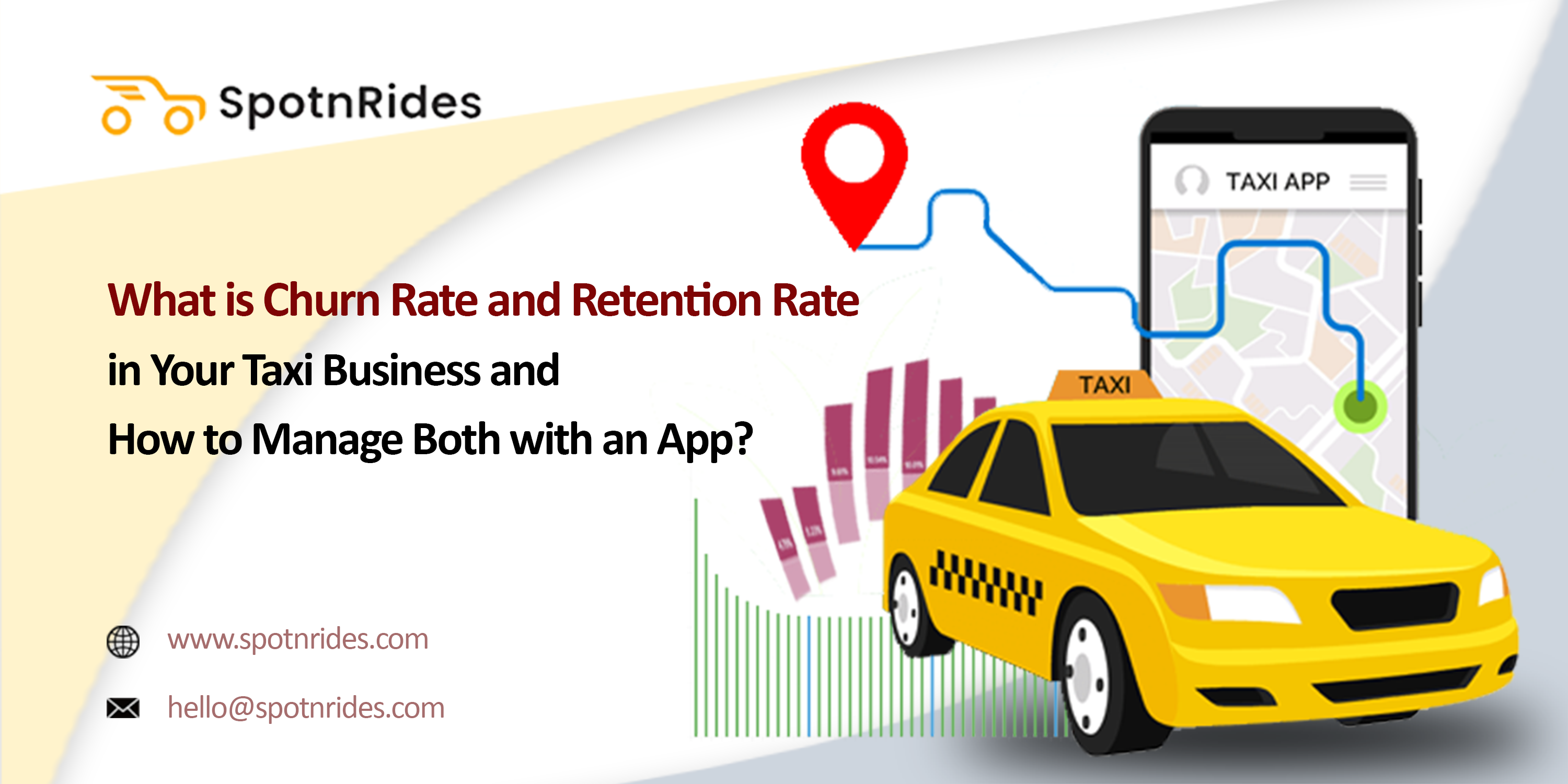 What is Churn Rate and Retention Rate in Your Taxi Business and How to Manage Both with an App? - SpotnRides - AI Powered Taxi Booking App